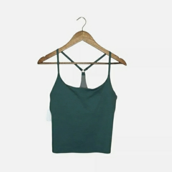 Outdoor Voices Move Free Large Evergreen Racerback Cropped Tank - Picture 4 of 8